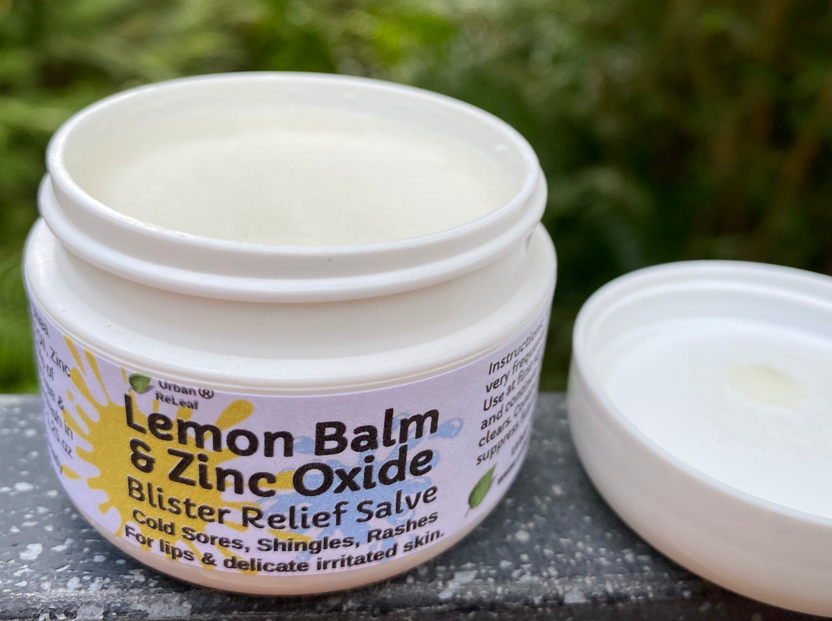 Lemon Balm & Zinc Oxide Blister Relief Salve Urban ReLeaf