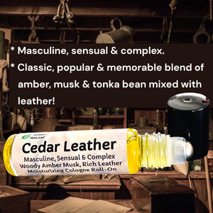Cedar Leather Cologne Roll-On
